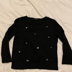 Massimo Dutti pearl and crystal black sweater